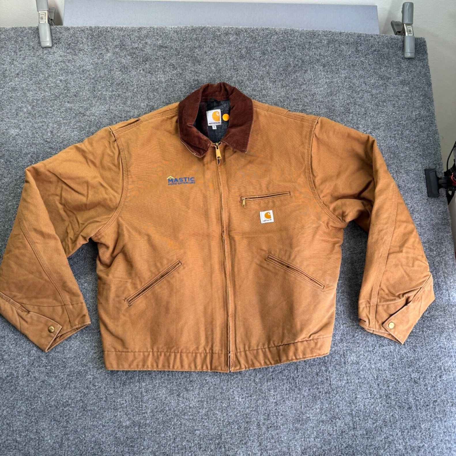 image of Carhartt Detroit Jacket J001 Brown Vintage XL 1990S Made In Usa Union Blanket in White, Men's