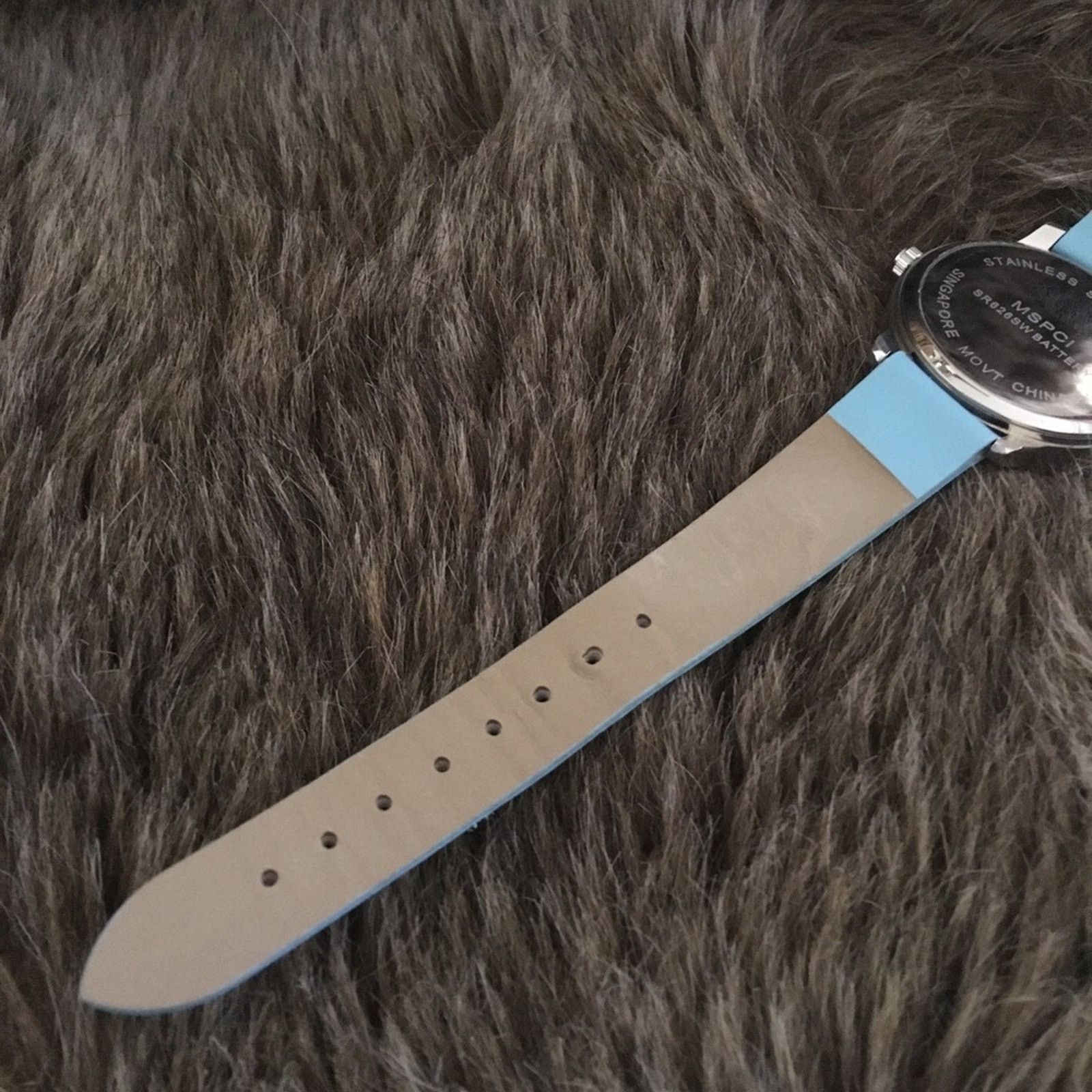 Jewelry Ladies MSPCI blue faux leather band watch Size ONE SIZE - 8 Thumbnail