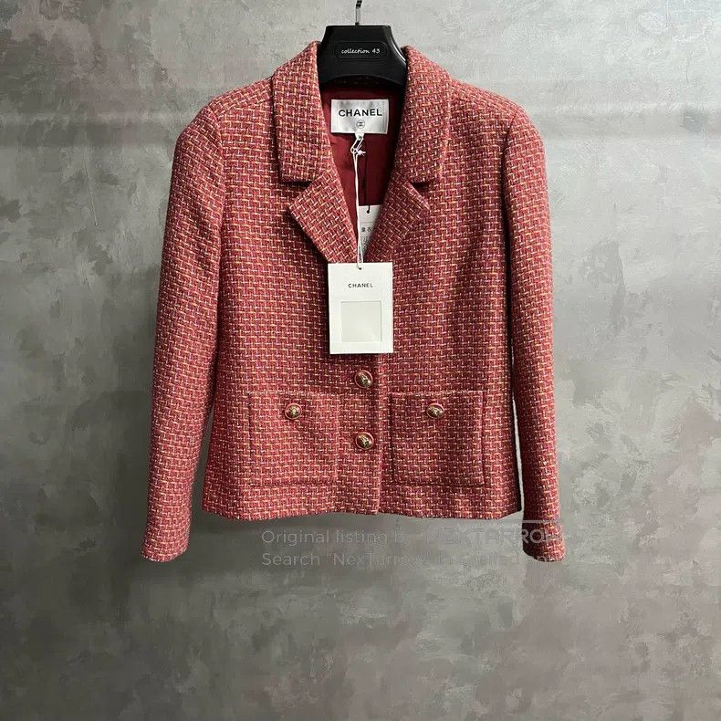 Chanel Chanel Brick-red single-breasted lapel jacket Size XS / US 0-2 / IT 36-38 - 1 Thumbnail
