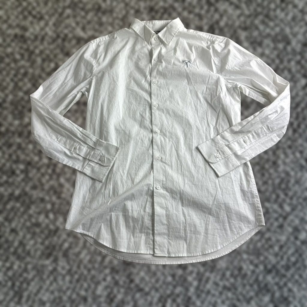 Vintage Tesla Button-Front Long Sleeve Shirt Adult Men M White Size US M / EU 48-50 / 2 - 1 Thumbnail