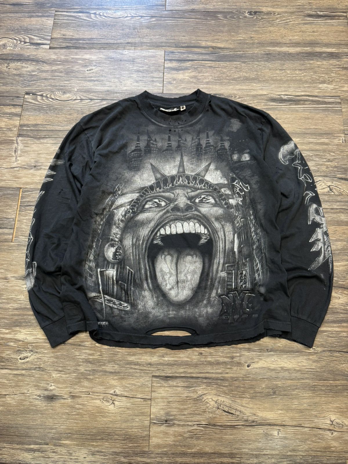 HELLSTAR HELL STAR LIBERTY RECORDS VINTAGE LONGSLEEVE *RARE* Size US S / EU 44-46 / 1 - 1 Thumbnail