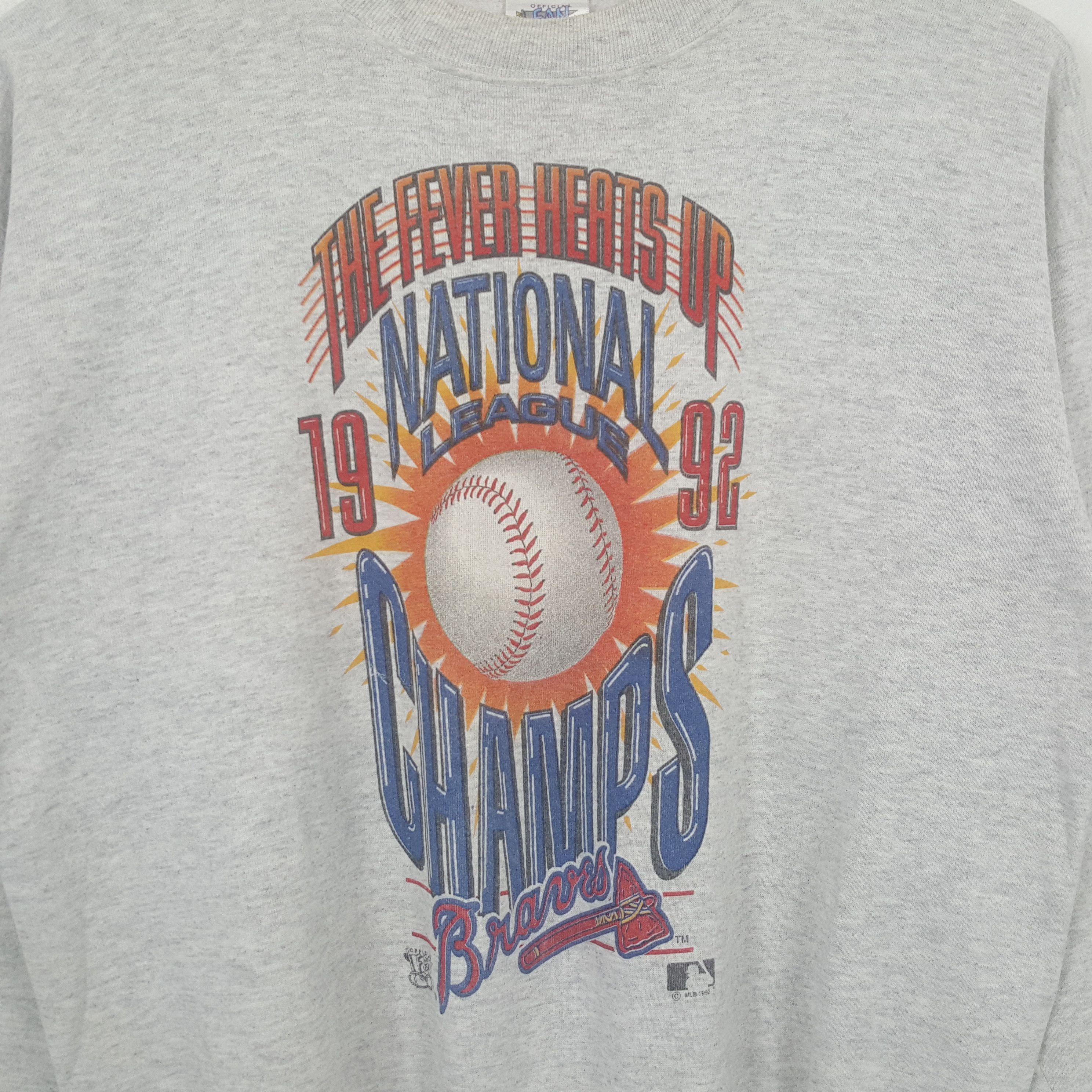 MLB × Vintage Vintage ATLANTA BRAVES Baseball Team MLB Sweatshirt C287N6 Size US L / EU 52-54 / 3 - 2 Thumbnail
