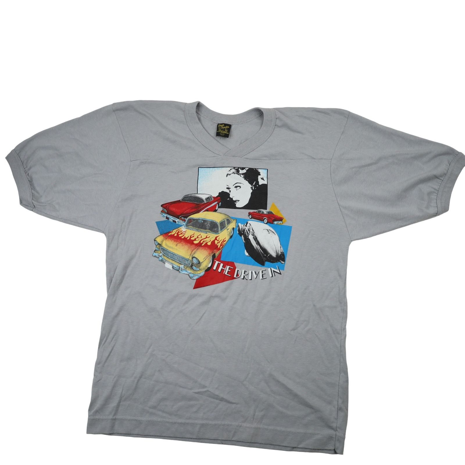 Vintage Vintage 1986 The Drive Ins Graphic Ringer T Shirt Size US L / EU 52-54 / 3 - 1 Thumbnail