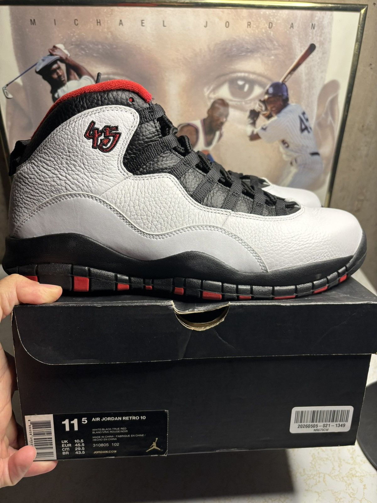 Jordan Brand Air Jordan 10 Retro Chicago Size US 11.5 / EU 44-45 - 1 Thumbnail