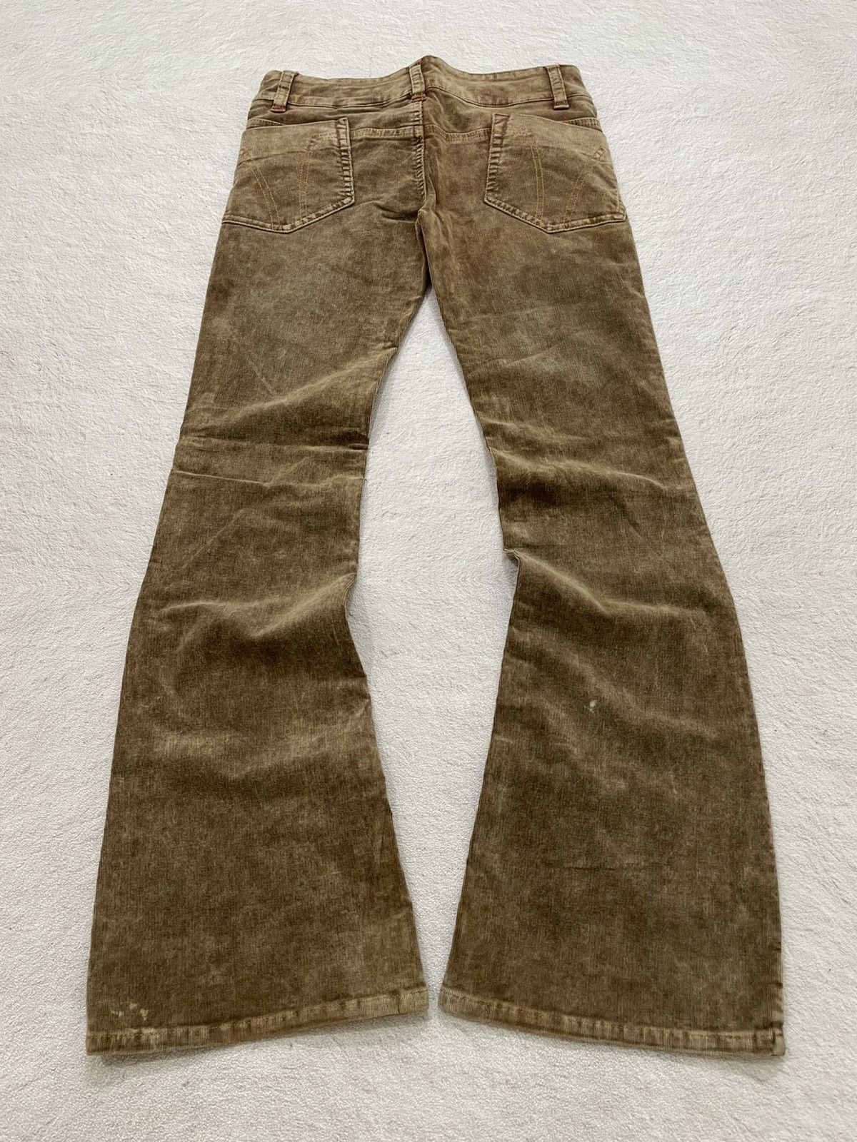 Beams Plus 2000s Belle Amie Worn Vintage Brown Corduroy Flare Pants Size 28" / US 6 / IT 42 - 2 Thumbnail