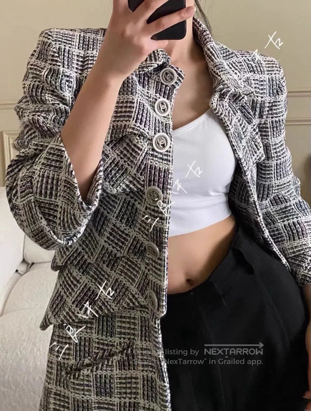 Chanel chanel ruffle detail waterfall jacket. Size US S / EU 44-46 / 1 - 7 Thumbnail