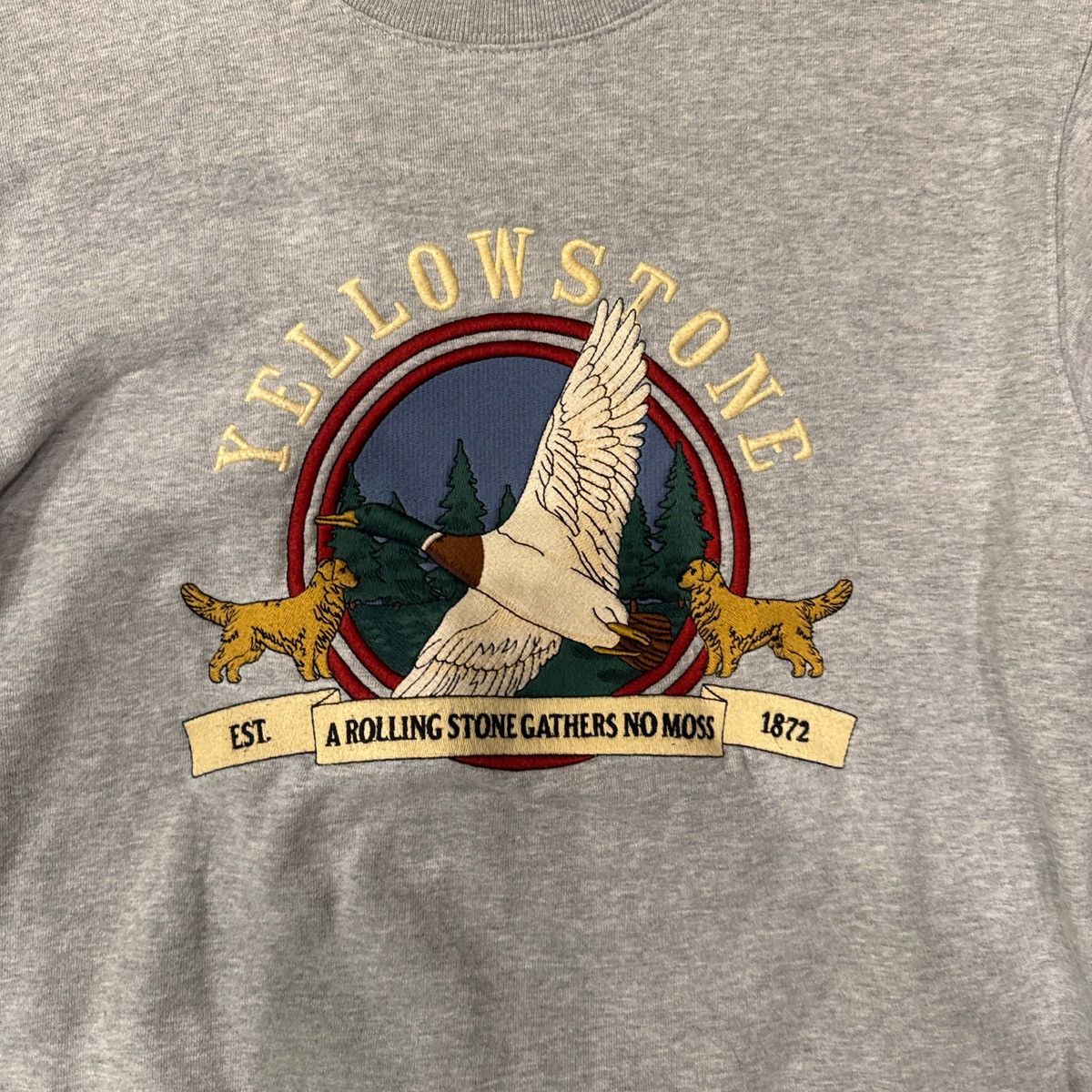 Vintage Vintage Grey Yellowstone crewneck tag ripped Size US S / EU 44-46 / 1 - 2 Thumbnail
