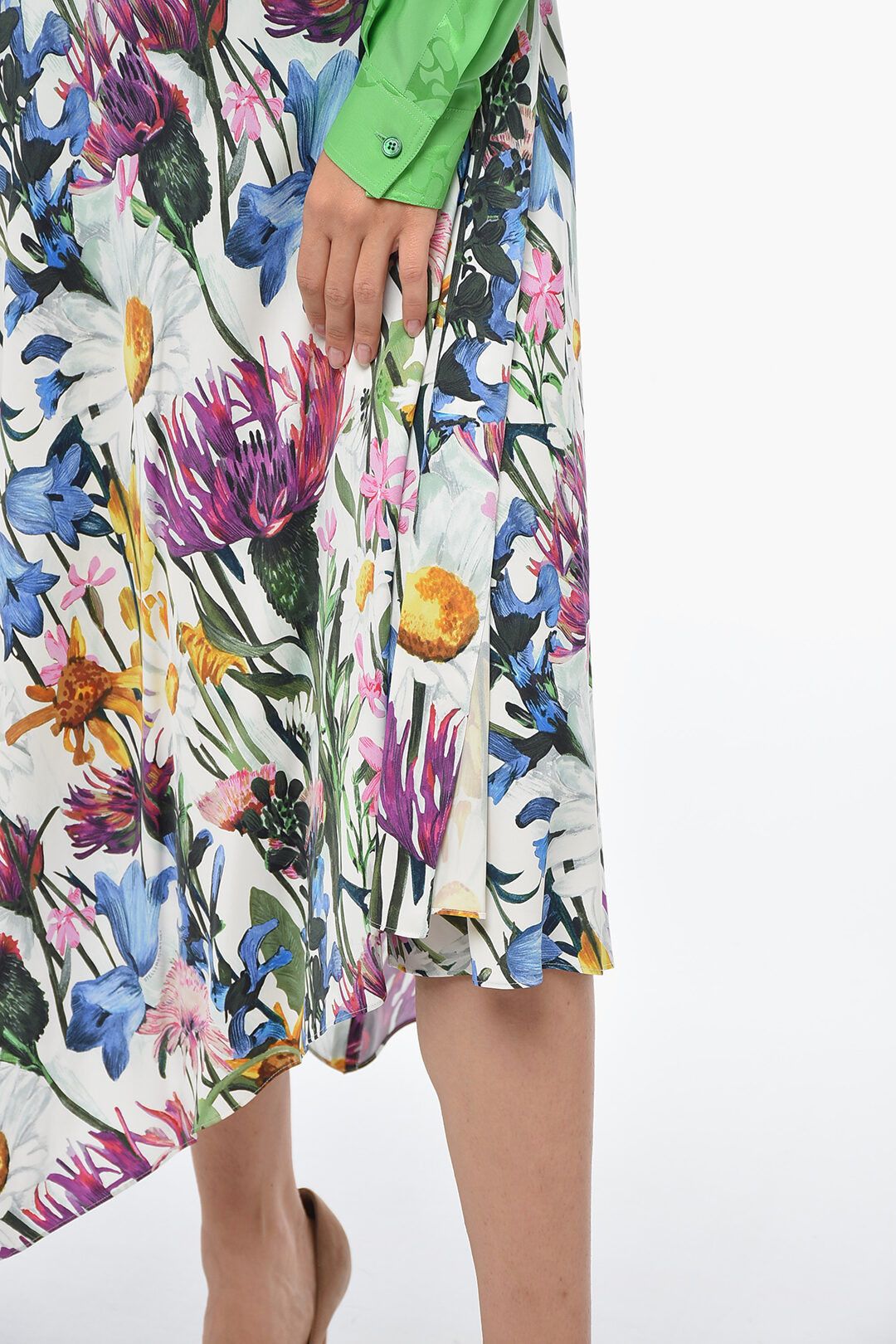 Stella McCartney og1mm0824 Flora Midi Skirt in Multicolor Size 28" / US 6 / IT 42 - 3 Thumbnail