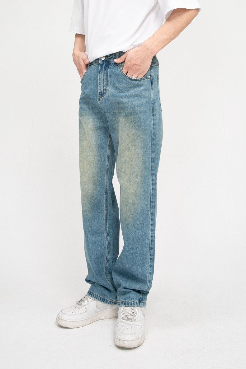 Japanese Brand × Jean Men's wide-leg vintage distressed loose straight jeans Size US 34 / EU 50 - 3 Thumbnail