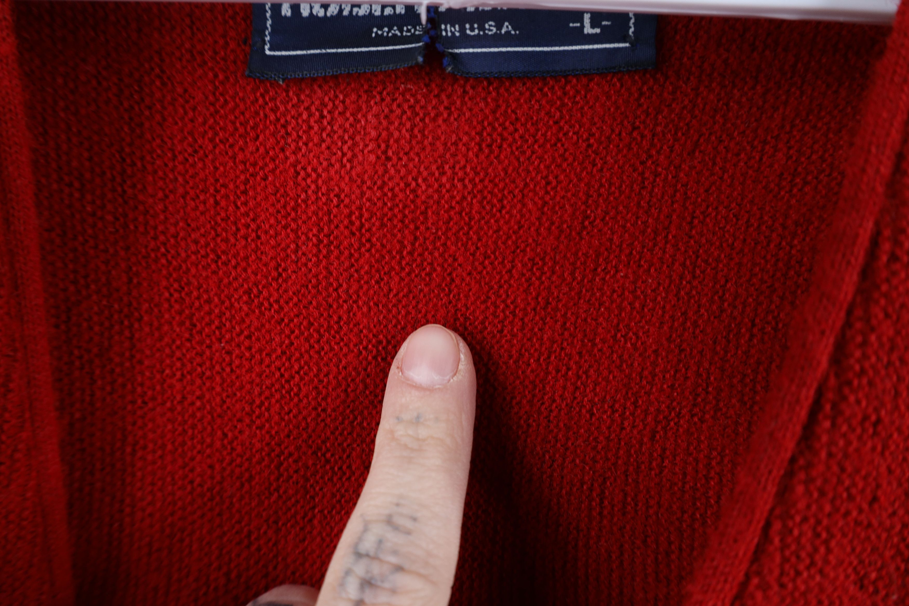Vintage Vintage 70s Streetwear Faded Blank Knit Cardigan Sweater USA Size US L / EU 52-54 / 3 - 10 Thumbnail