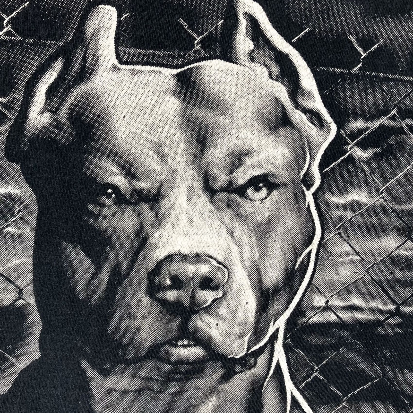 Vintage VINTAGE Mens T-Shirt Graphic Print Pit Bull 3XL Short Sleeve Black DOM Crew Neck Streetwear Skater 90s Dogs Hip Hop Biker Art Size US 39 - 5 Thumbnail
