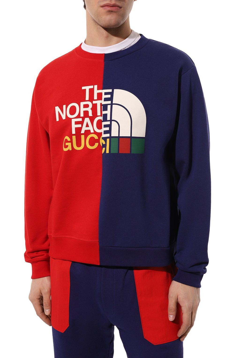 Gucci GUCCI x THE NORTH FACE blue red logo print sweatshirt Large Size US L / EU 52-54 / 3 - 2 Thumbnail