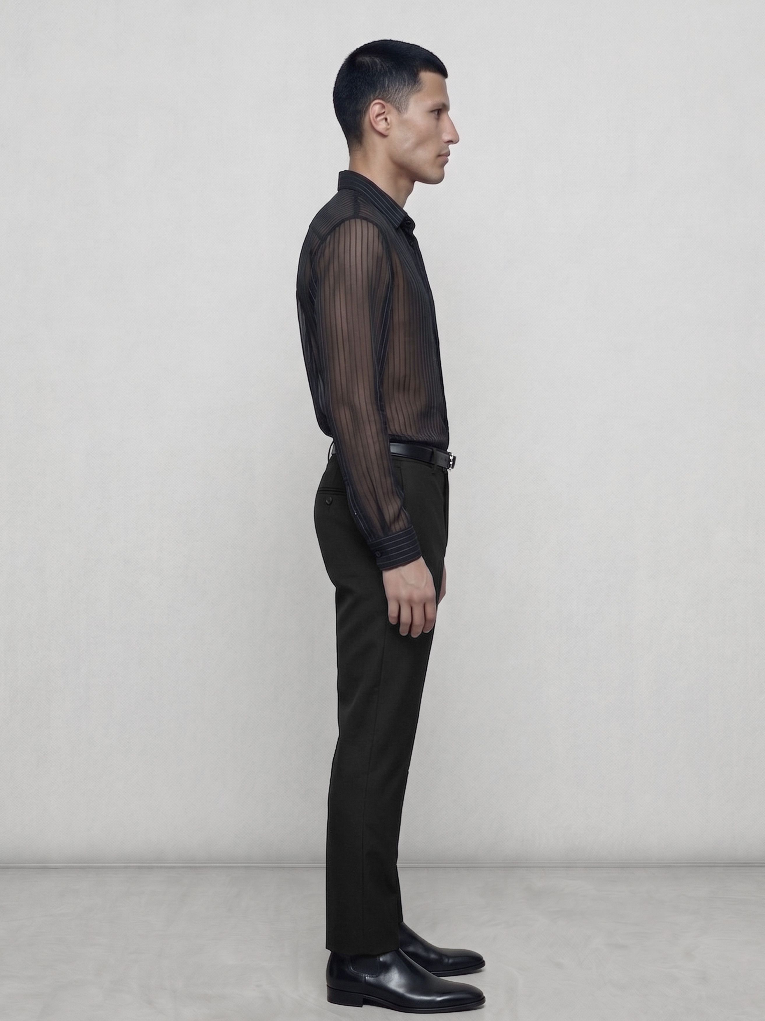Hedi Slimane × Saint Laurent Paris Hedi Slimane Charcoal Wool Trousers Size US 34 / EU 50 - 13 Thumbnail