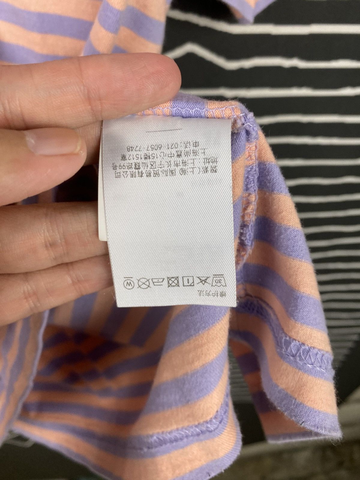 X-LARGE XLARGE Striped Monkey Embroidered T-Shirt Pastel Purple Pink Size US M / EU 48-50 / 2 - 7 Thumbnail