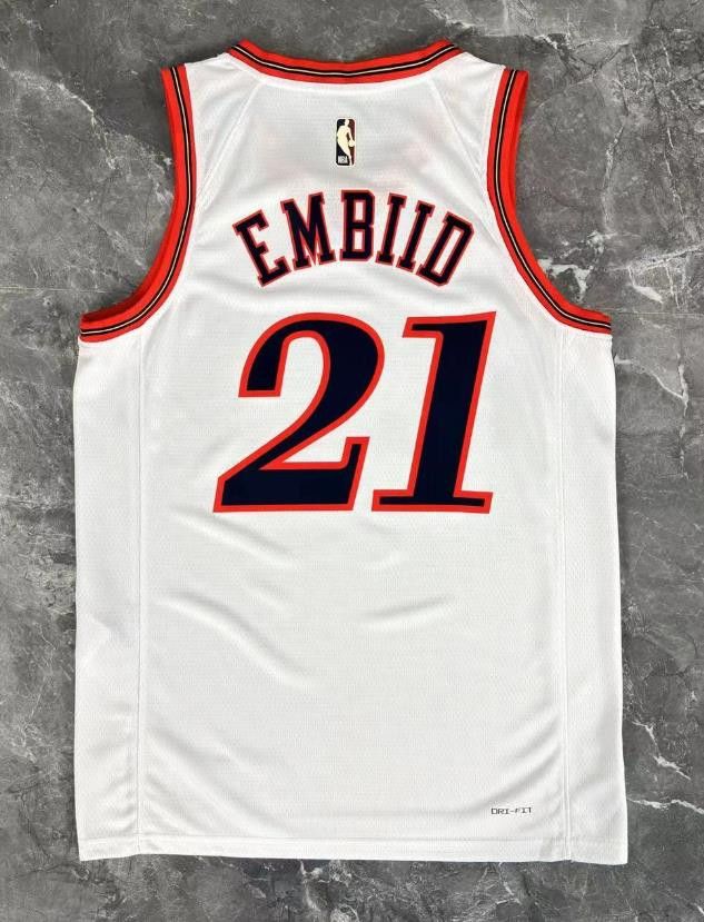 NBA Philadelphia 76ers #21 Joel Embiid Jersey 26 Size US M / EU 48-50 / 2 - 2 Thumbnail