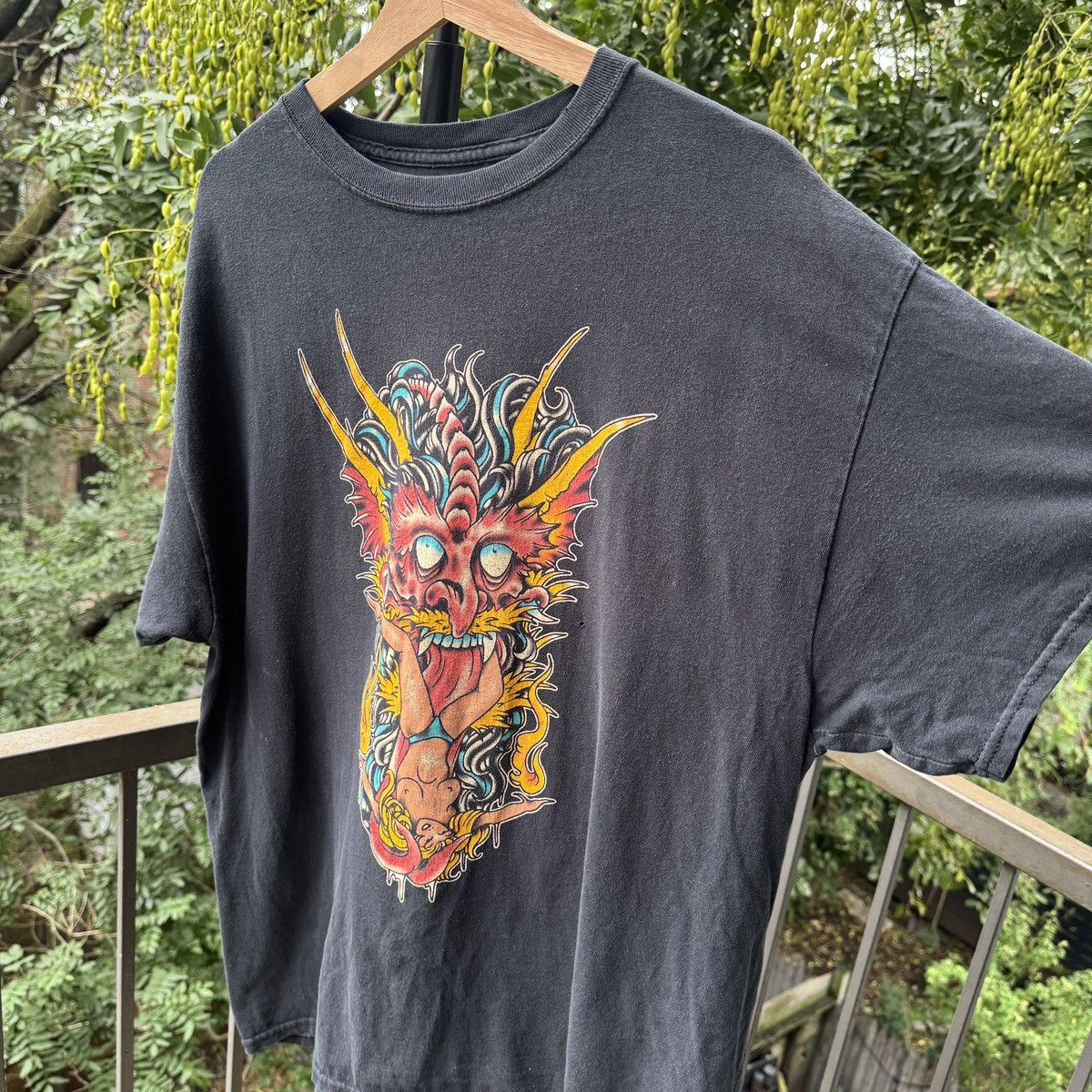 Vintage Thrashed Faded Distressed Tattoo Art Shirt ERD Grunge Skater Size US XL / EU 56 / 4 - 4 Thumbnail