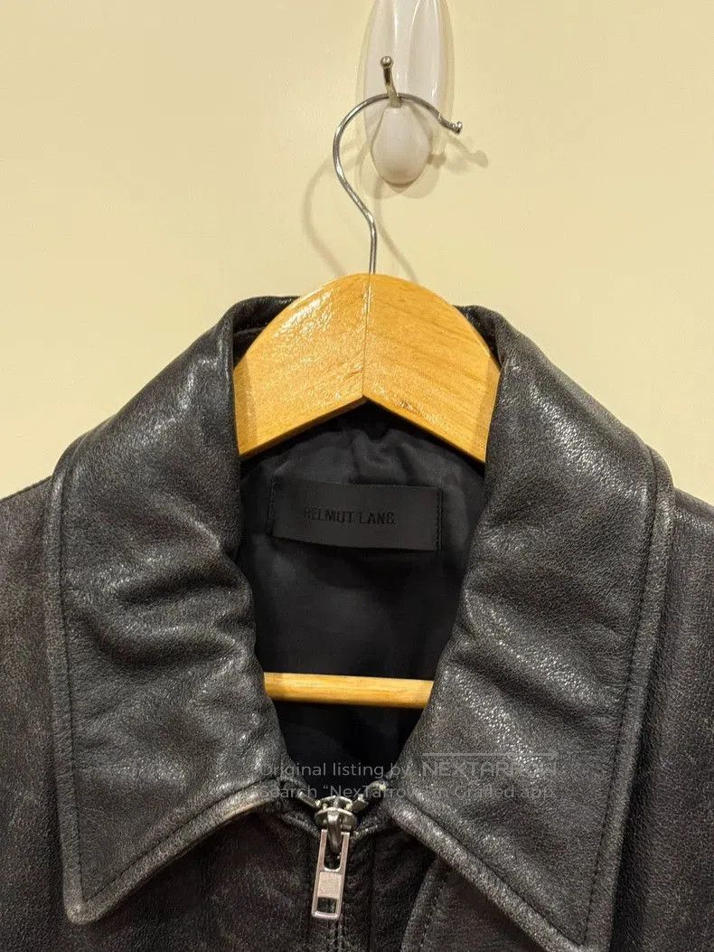 Helmut Lang HELMUT LANG Distressed Leather Jacket. Size US M / EU 48-50 / 2 - 3 Thumbnail