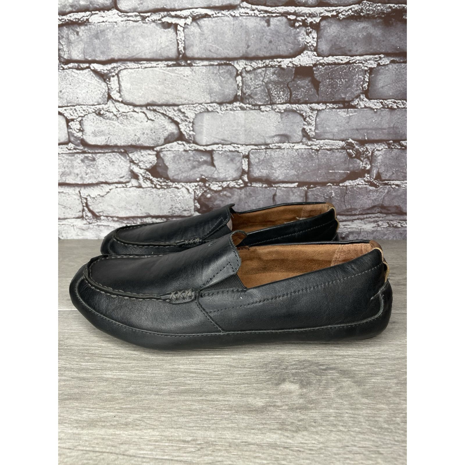 Olukai Olukai Akepa Moc Slip On Loafers Men's size 10.5 Black Leath Size US 10.5 / EU 43-44 - 13 Thumbnail