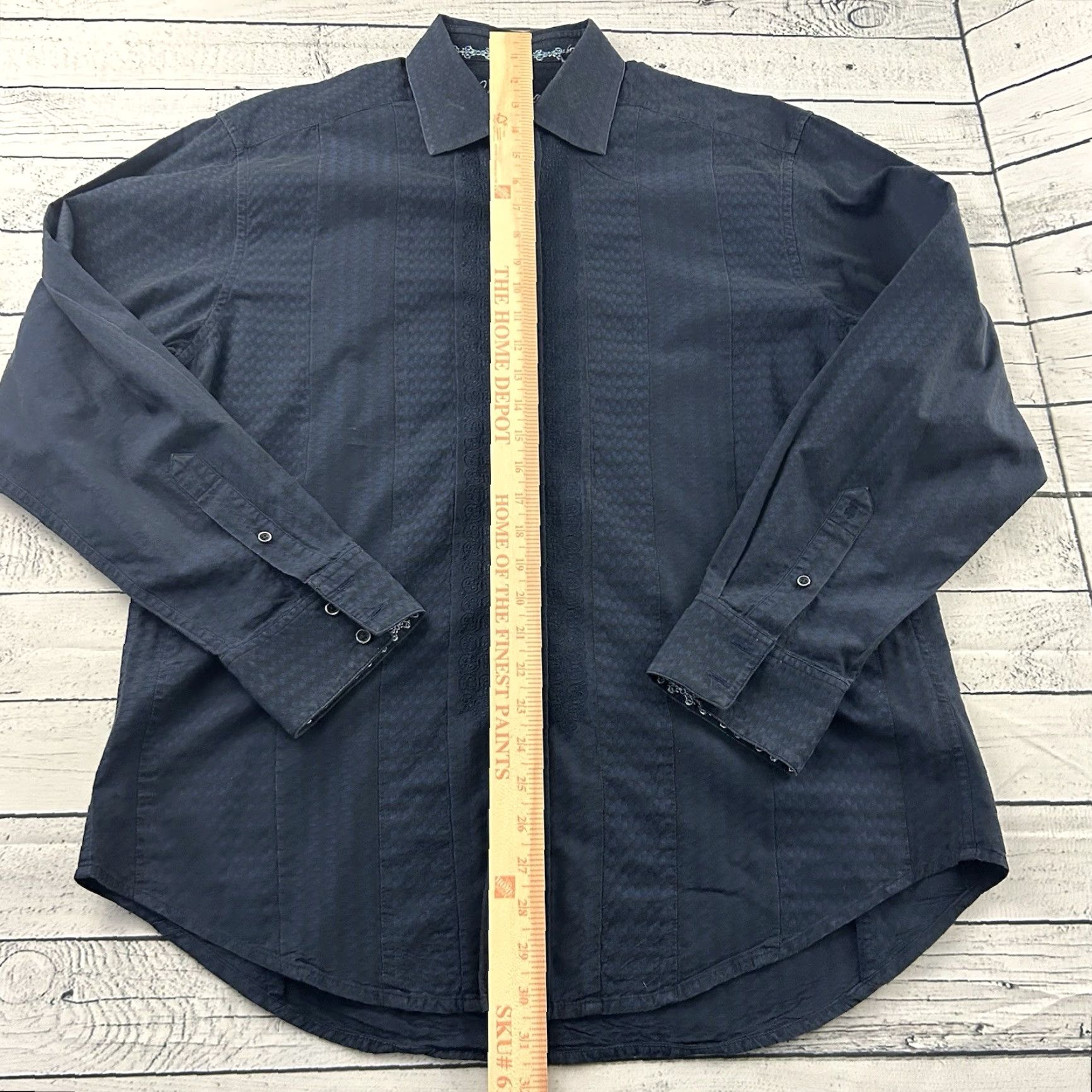 Robert Graham Robert Graham Long Sleeve Button Front Shirt Men XL Blue Size US XL / EU 56 / 4 - 2 Thumbnail