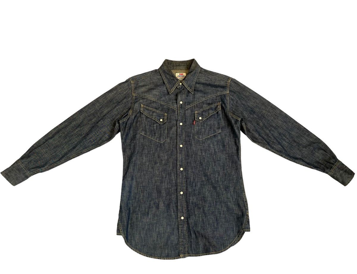 Levi's Vintage 1998 Levi’s Mud Denim Western Shirt Slant Pocket Size US L / EU 52-54 / 3 - 1 Thumbnail