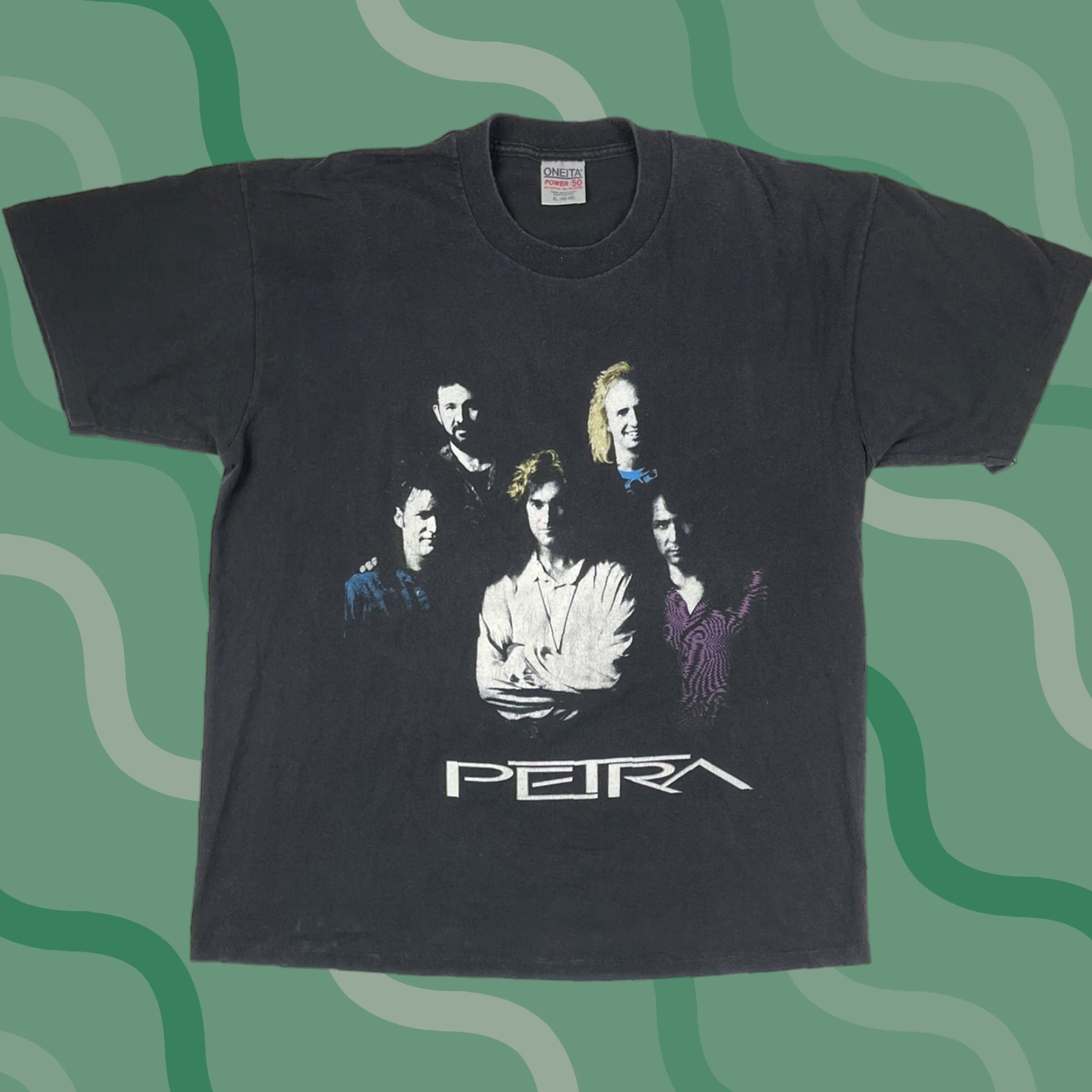VINTAGE Petra Unseen Power World Tour T-Shirt XL Black 1990s Graphic Tee Unisex Rock 90s USA Band USA