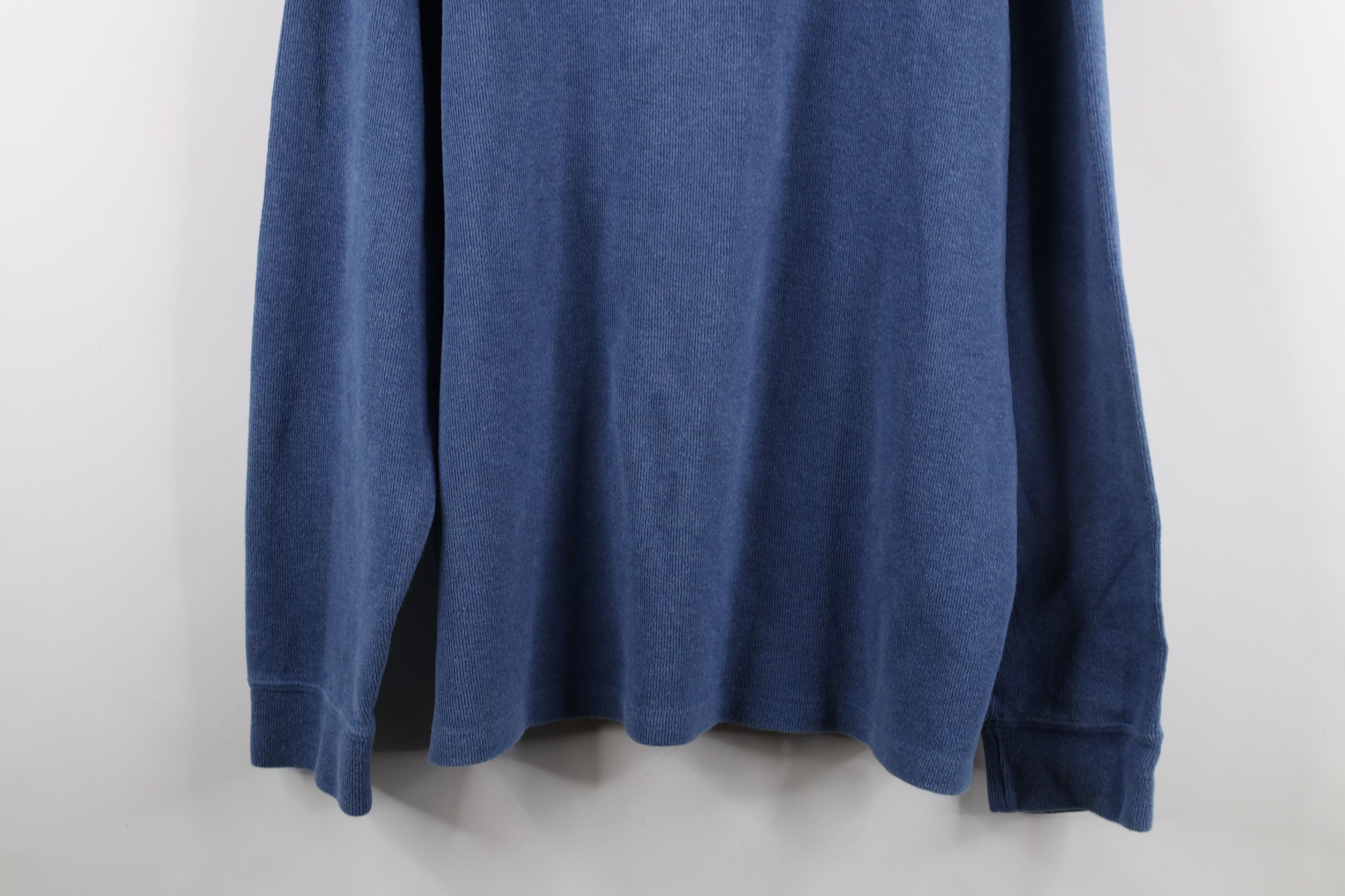 Ralph Lauren × Vintage Vintage 90s Ralph Lauren Ribbed Knit Half Zip Sweater Blue Size US XL / EU 56 / 4 - 3 Thumbnail
