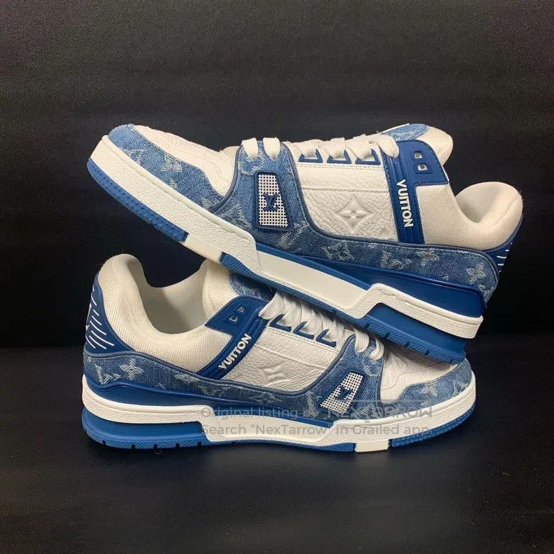 Louis Vuitton Louis Vuitton Indigo denim board shoes Size US 7 / EU 40 - 4 Thumbnail