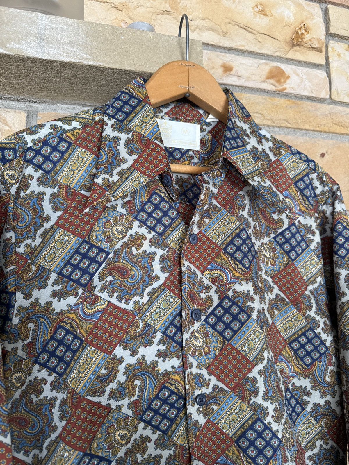 Vintage Vintage 70s Paisley Print Button Up Shirt Western Rockabilly Size US M / EU 48-50 / 2 - 4 Thumbnail