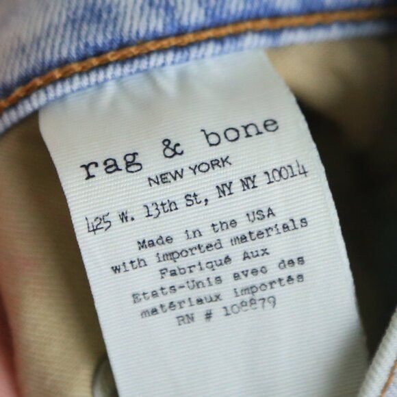 Rag & Bone Rag & Bone Zipper Capri Distressed Shredded Bleachout Jean Size 29" - 8 Thumbnail
