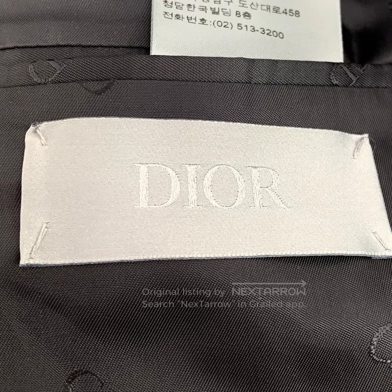 Dior Dior Brown checkered wool lapel double-breasted long-sleev Size 46R - 5 Thumbnail