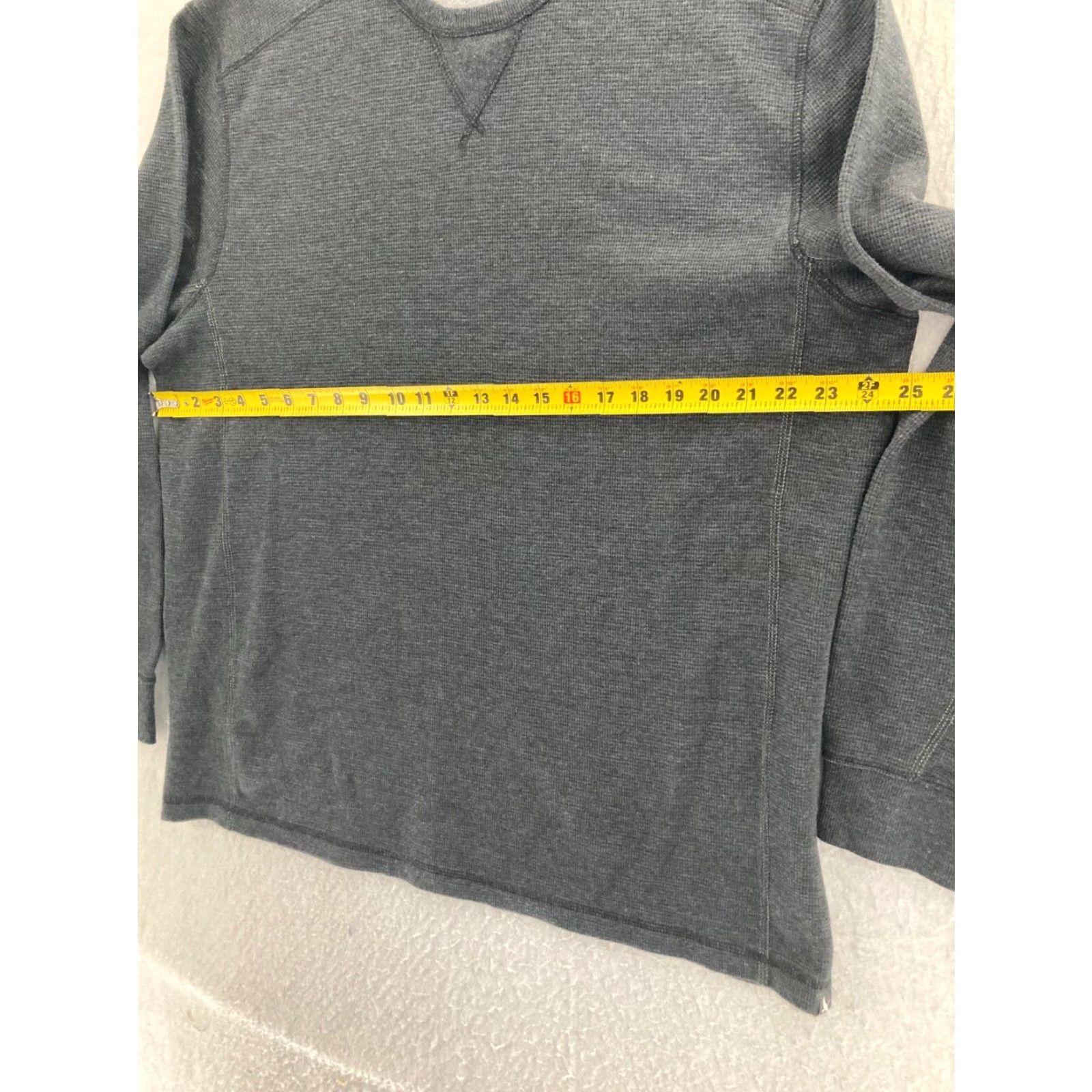 Eddie Bauer Eddie Bauer Striped Henley Collar Short Sleeve Shirt Mens XL Gray Size US XL / EU 56 / 4 - 2 Thumbnail