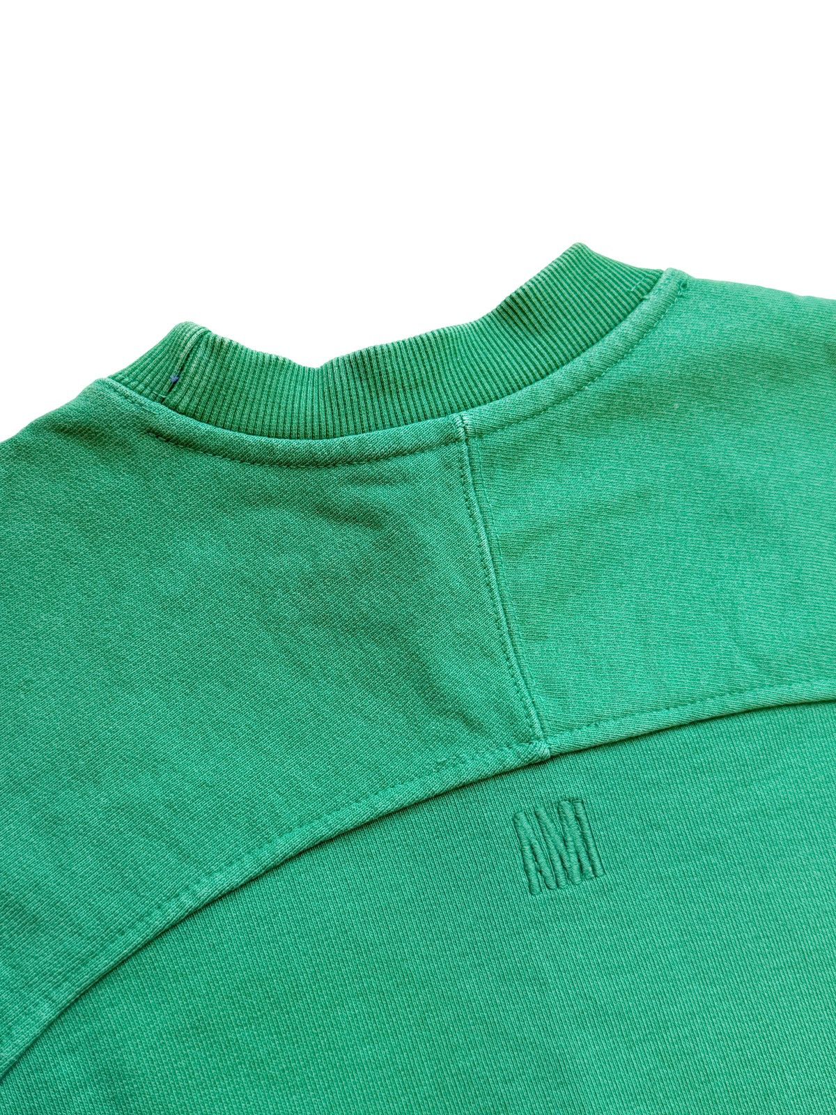 AMI Ami Women Green Heavyweight Sweatshirt Big Heart Logo Size M Size M / US 6-8 / IT 42-44 - 5 Thumbnail