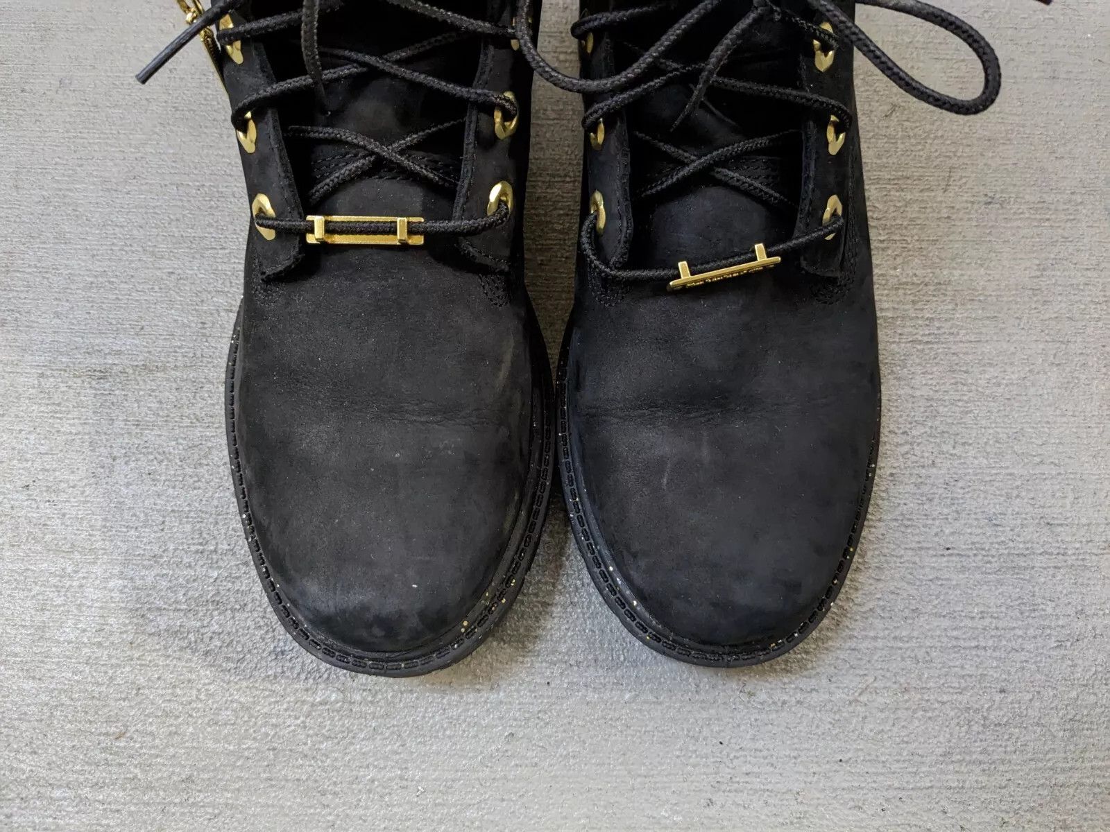Timberland Women's Timberland Boots Black Suede Gold 8 Leather Rubber Size US 8 / IT 38 - 3 Thumbnail