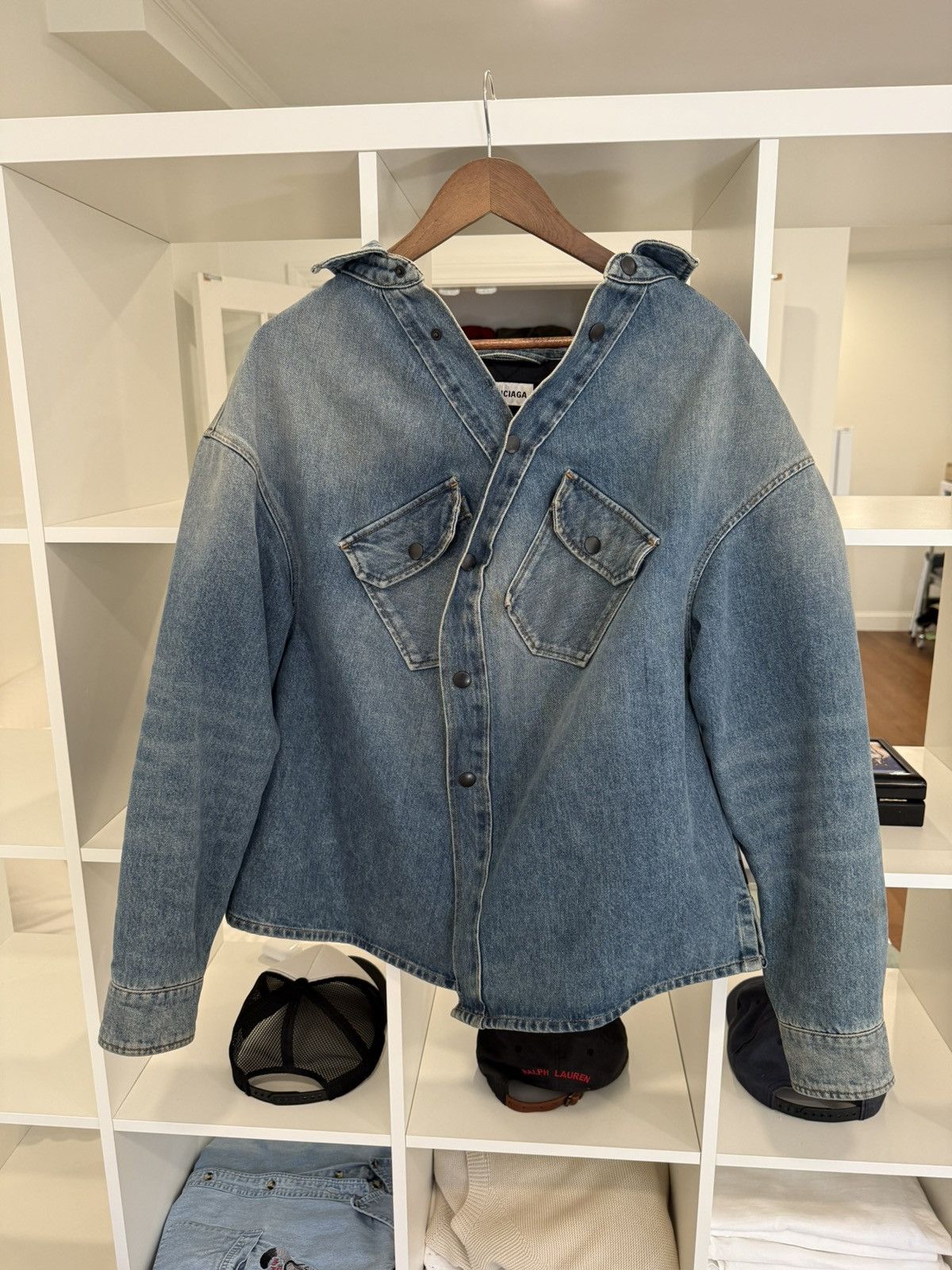 Balenciaga Balenciaga Denim Canadian Swing Shirt Jacket Size US L / EU 52-54 / 3 - 3 Thumbnail
