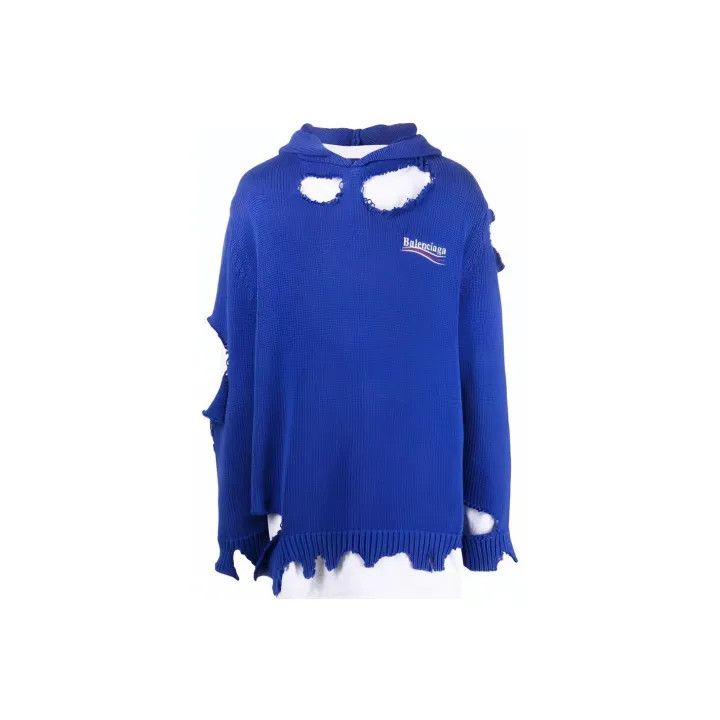 Balenciaga Balenciaga Classic Logo Embroidered Hoodie Sweater 0079 Size US XS / EU 42 / 0 - 1 Thumbnail