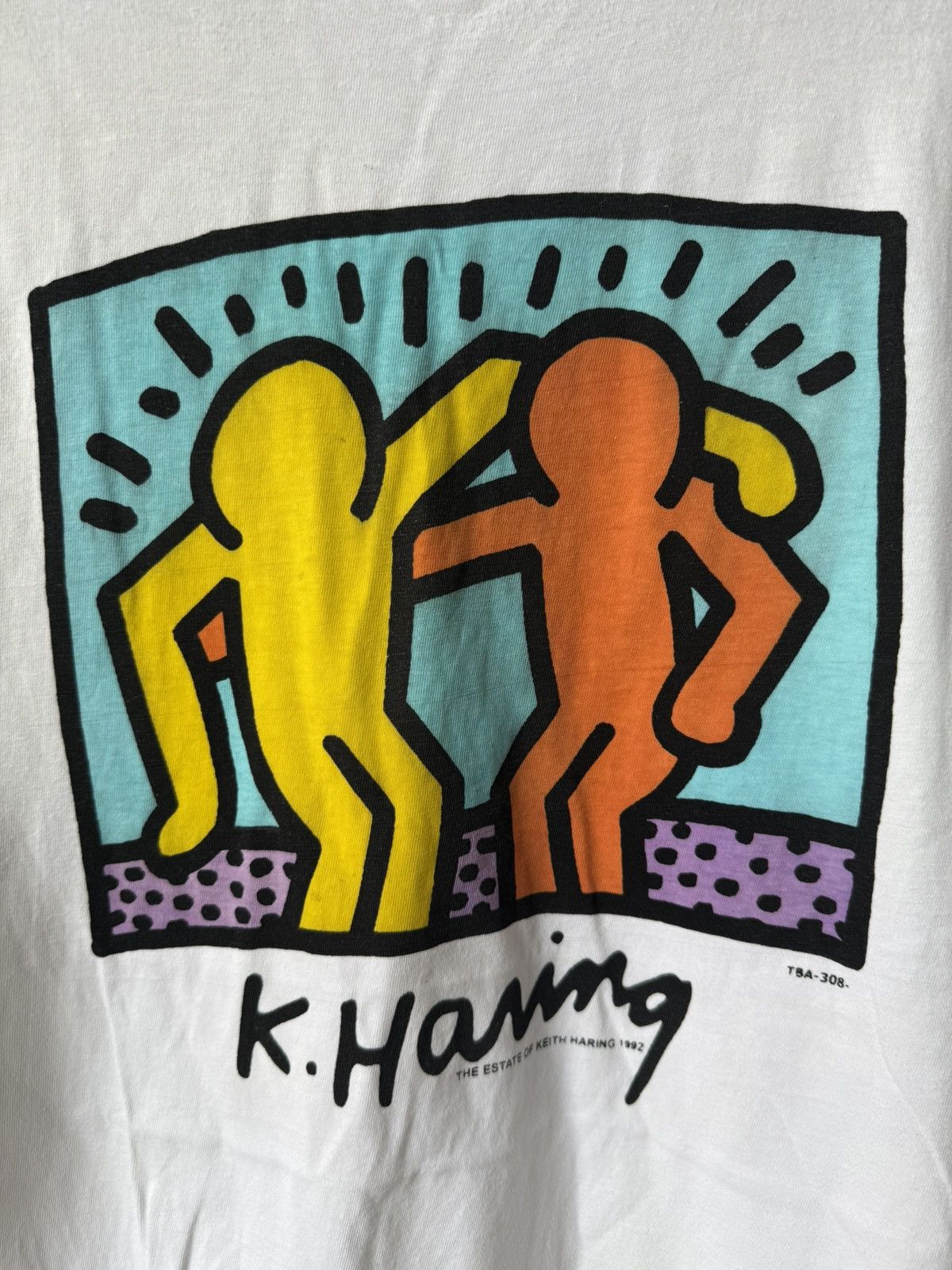 Band Tees × Keith Haring × Vintage Vintage 90s Keith Haring Shirt Size US L / EU 52-54 / 3 - 2 Thumbnail