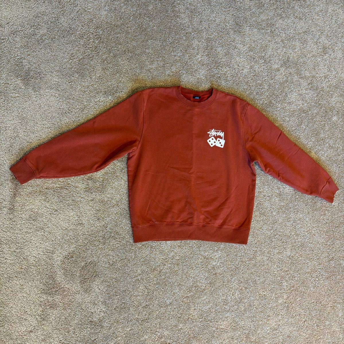 Stussy STÜSSY ORANGE DICE CREW MINT CONDITION | Size Large Size US L / EU 52-54 / 3 - 2 Thumbnail