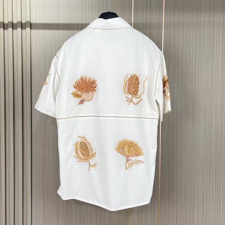 Dior Dior Embroidered Short Sleeve Shirt-2506 Size US S / EU 44-46 / 1 - 2 Thumbnail
