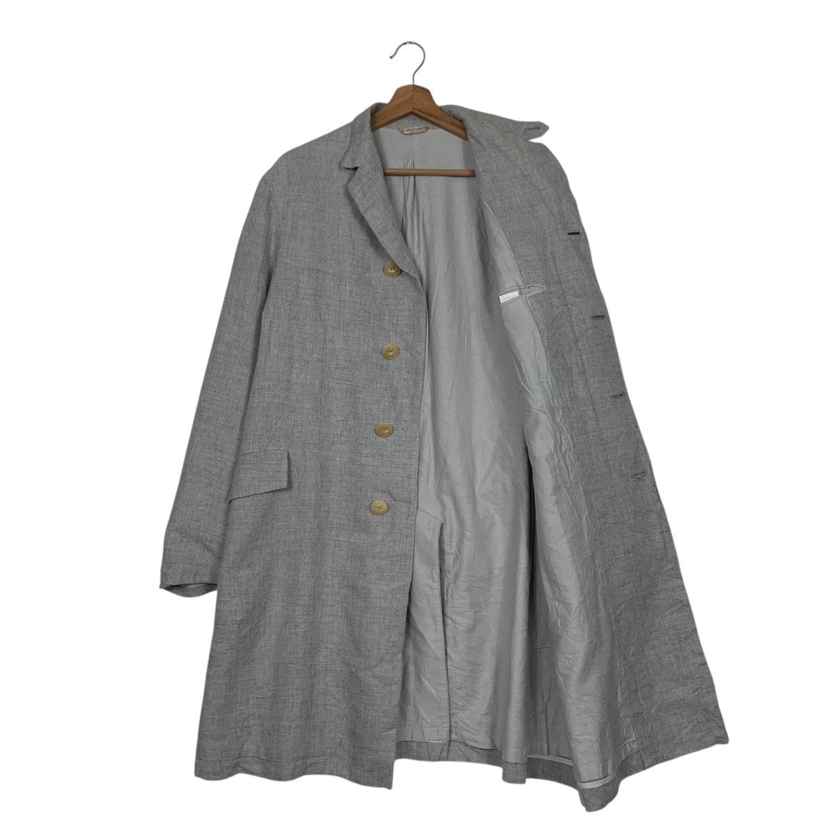 Japanese Brand Vintage ARTS & SCIENCE Belted Long Coat #2919-C132 Size US M / EU 48-50 / 2 - 10 Thumbnail