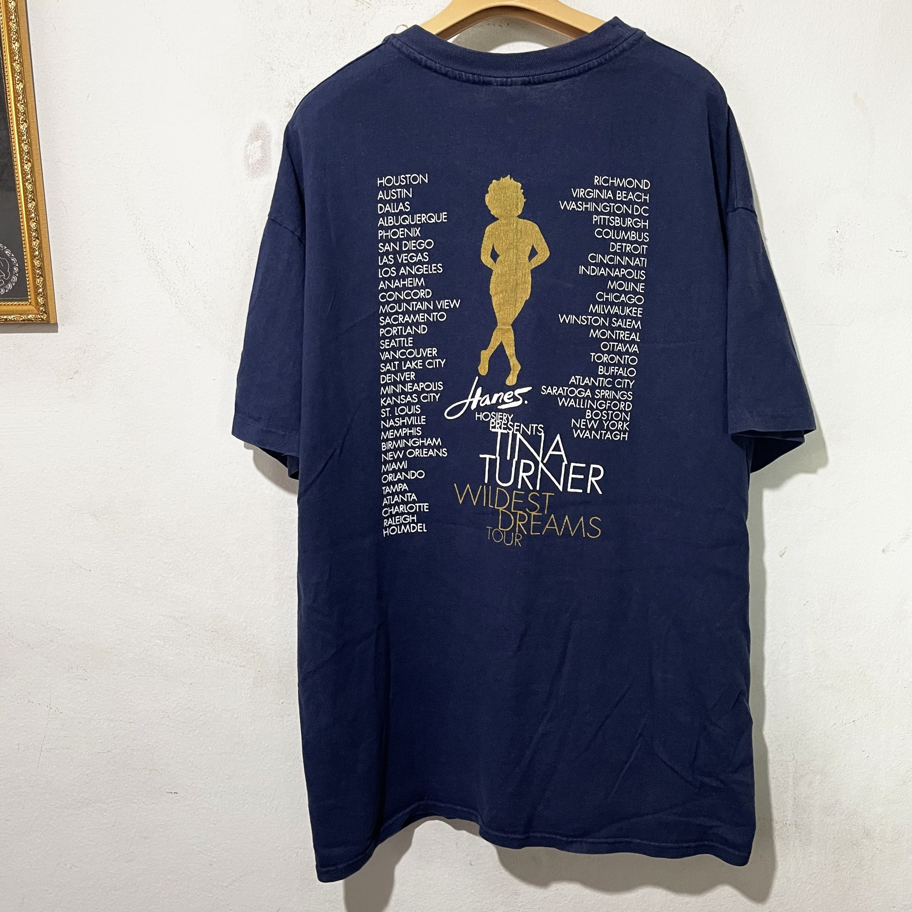 Vintage Vintage 90s Tina turner Wildest Dreams Hanes Tour Shirt Size US XL / EU 56 / 4 - 3 Thumbnail