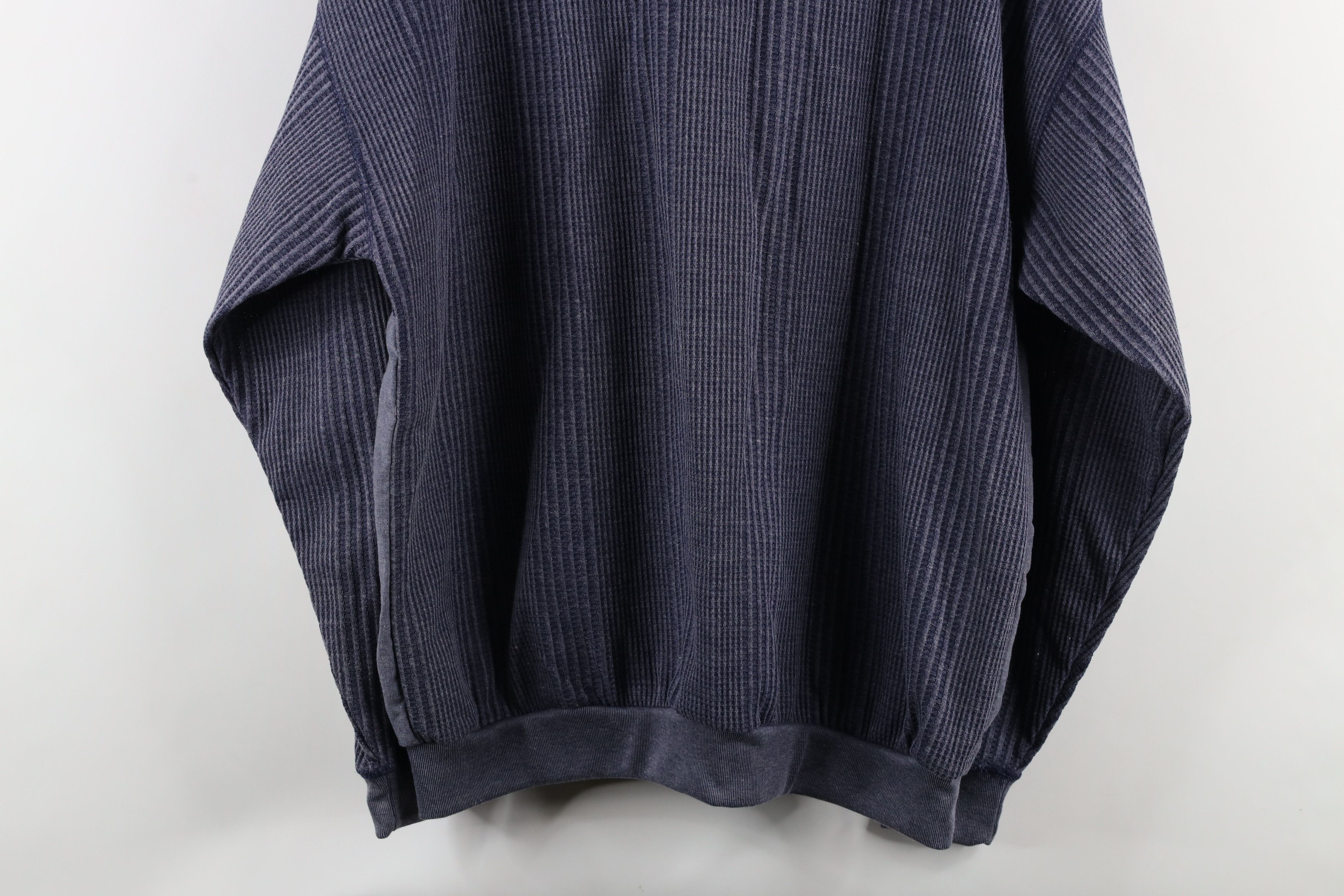 Vintage Vintage 90s Streetwear Chambray Ribbed Knit Pullover Shirt Size US L / EU 52-54 / 3 - 8 Thumbnail