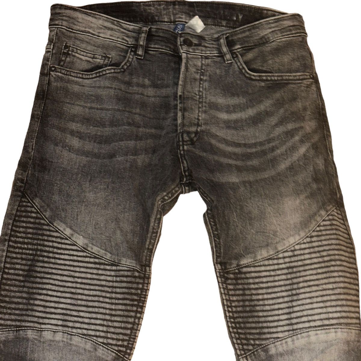 Divided Divided gray skinny moto button fly jeans Size US 31 - 2 Thumbnail