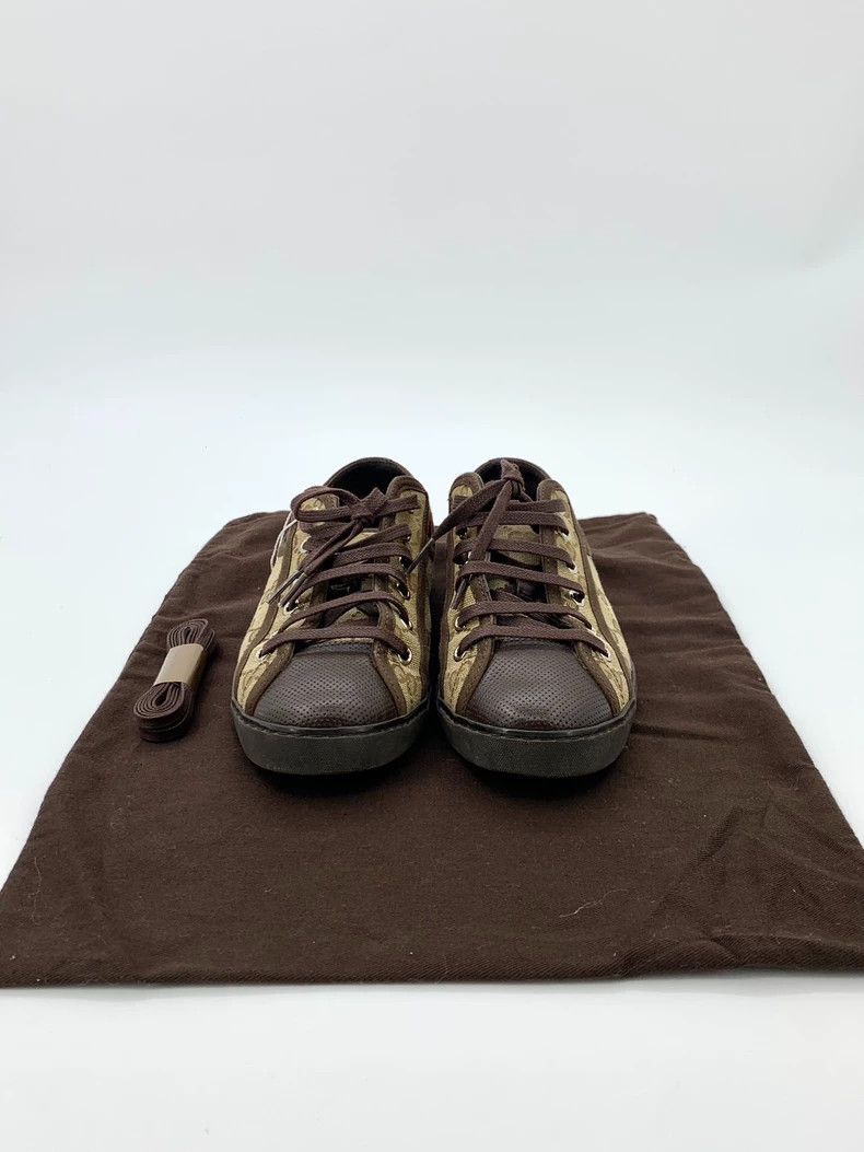 Gucci Gucci Size 35.5 Ebony old flower full print lace-up casual Size US 5 / EU 37 - 8 Thumbnail