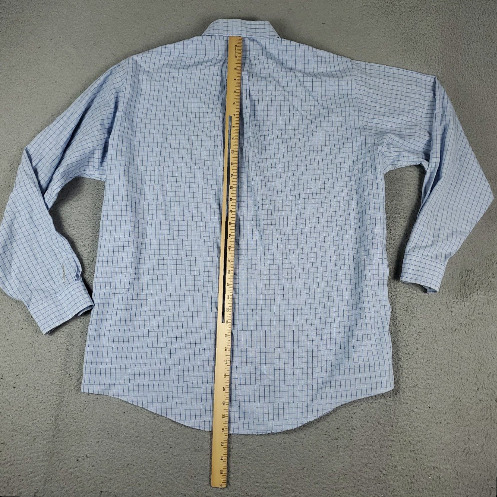 Brooks Brothers Brooks Brothers Shirt Mens 16.5 Blue Plaid Traditional Fit Dress Button Up Shirt Size 42R - 6 Thumbnail