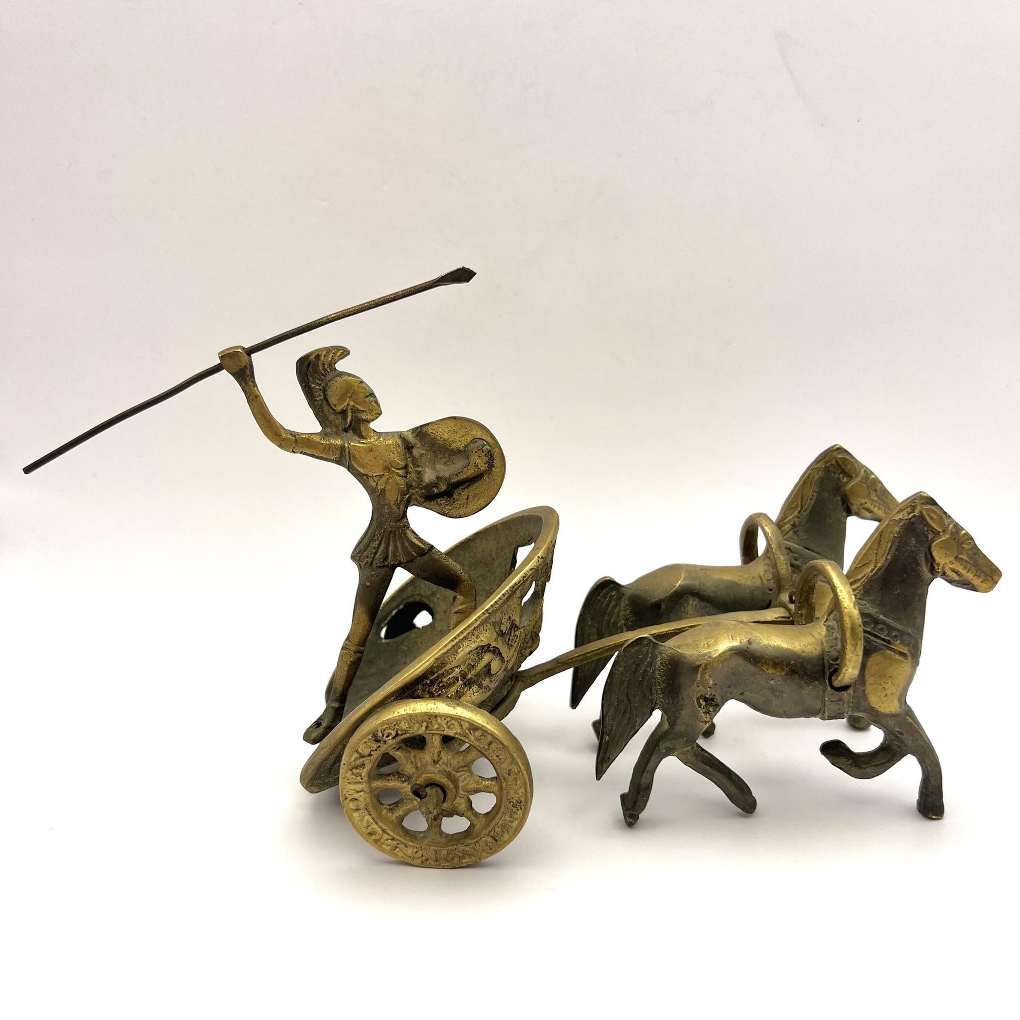 Vintage Heavy Vintage Bronze Brass Figure Figurine Statue of Sparta Size ONE SIZE - 1 Thumbnail