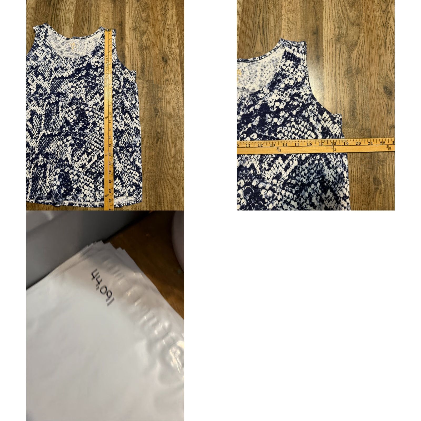 Vintage Belle Tank Top Women's Size Medium Blue White Allover Printed Round Neck Shirt Tank Belle Tank Top Mens? No. Size M / US 6-8 / IT 42-44 - 8 Thumbnail