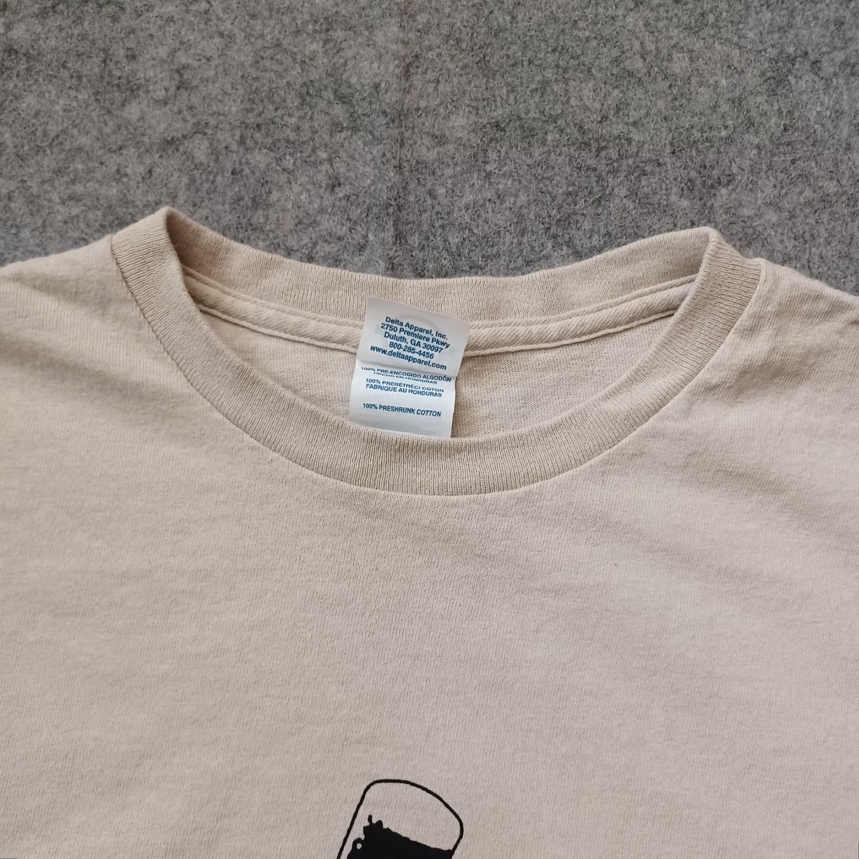 Delta Delta Pro Weight T-Shirt Men XL Beige Short Sleeve Crew Neck Logo Graphic Shirt Size US XL / EU 56 / 4 - 6 Thumbnail