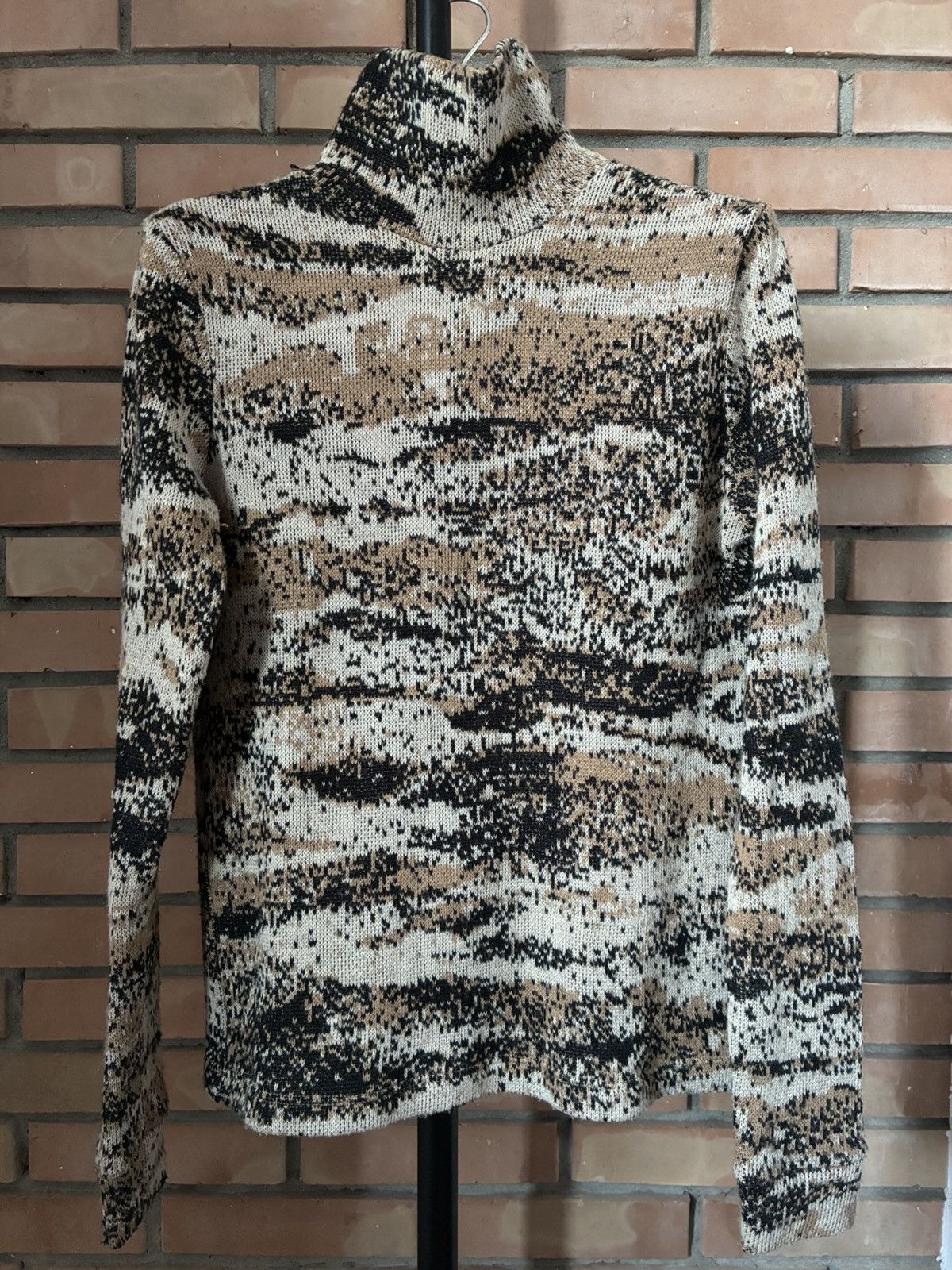 Raf Simons Raf Simons AW02 Virginia Creeper digicamo turtle neck jumper Size US L / EU 52-54 / 3 - 1 Thumbnail