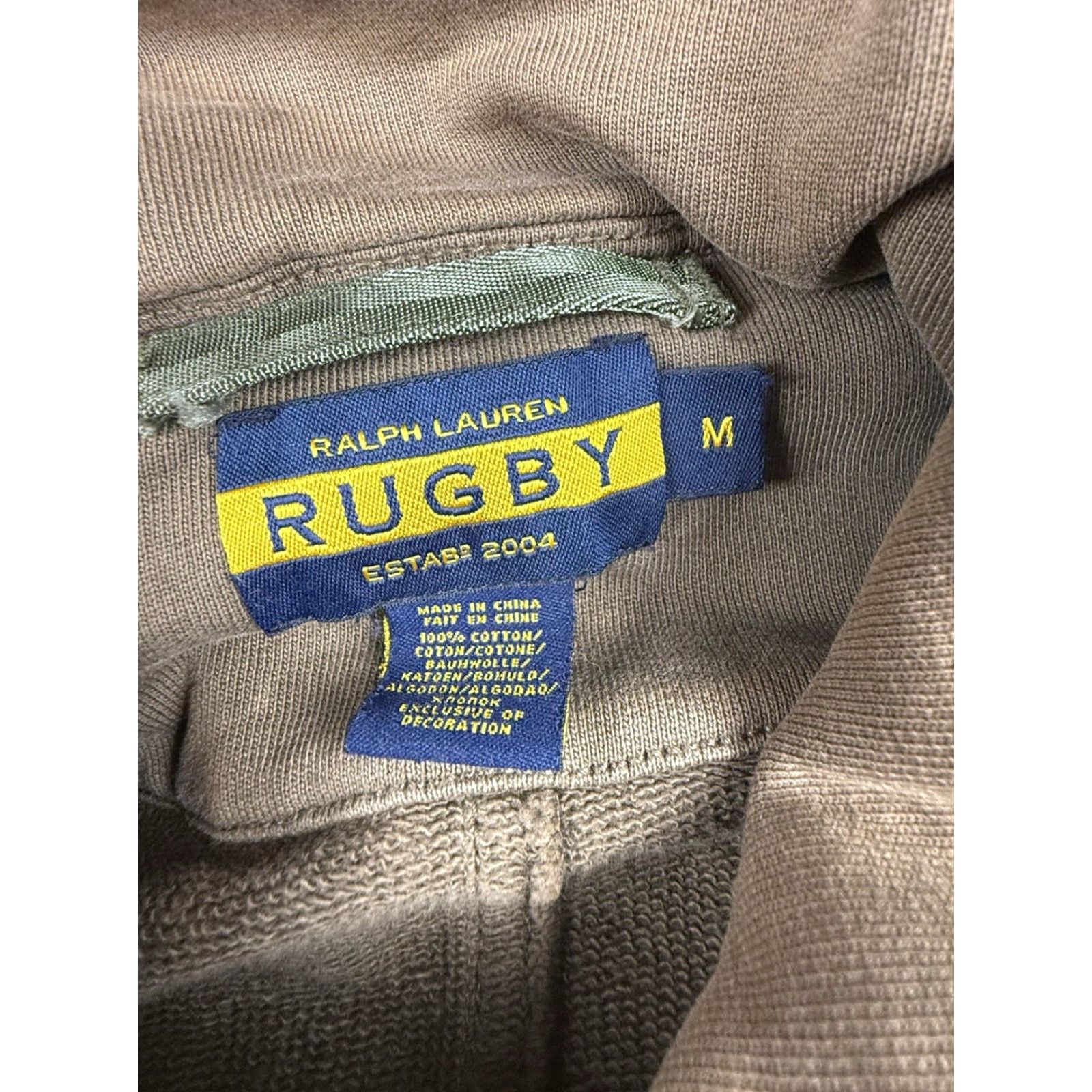 Ralph Lauren VINTAGE Ralph Lauren Rugby Jacket Women's Polo RFC Medium Brown Fleece Patch Varsity Collared Pocketed Rugby Football 1900s Style Size M / US 6-8 / IT 42-44 - 2 Thumbnail