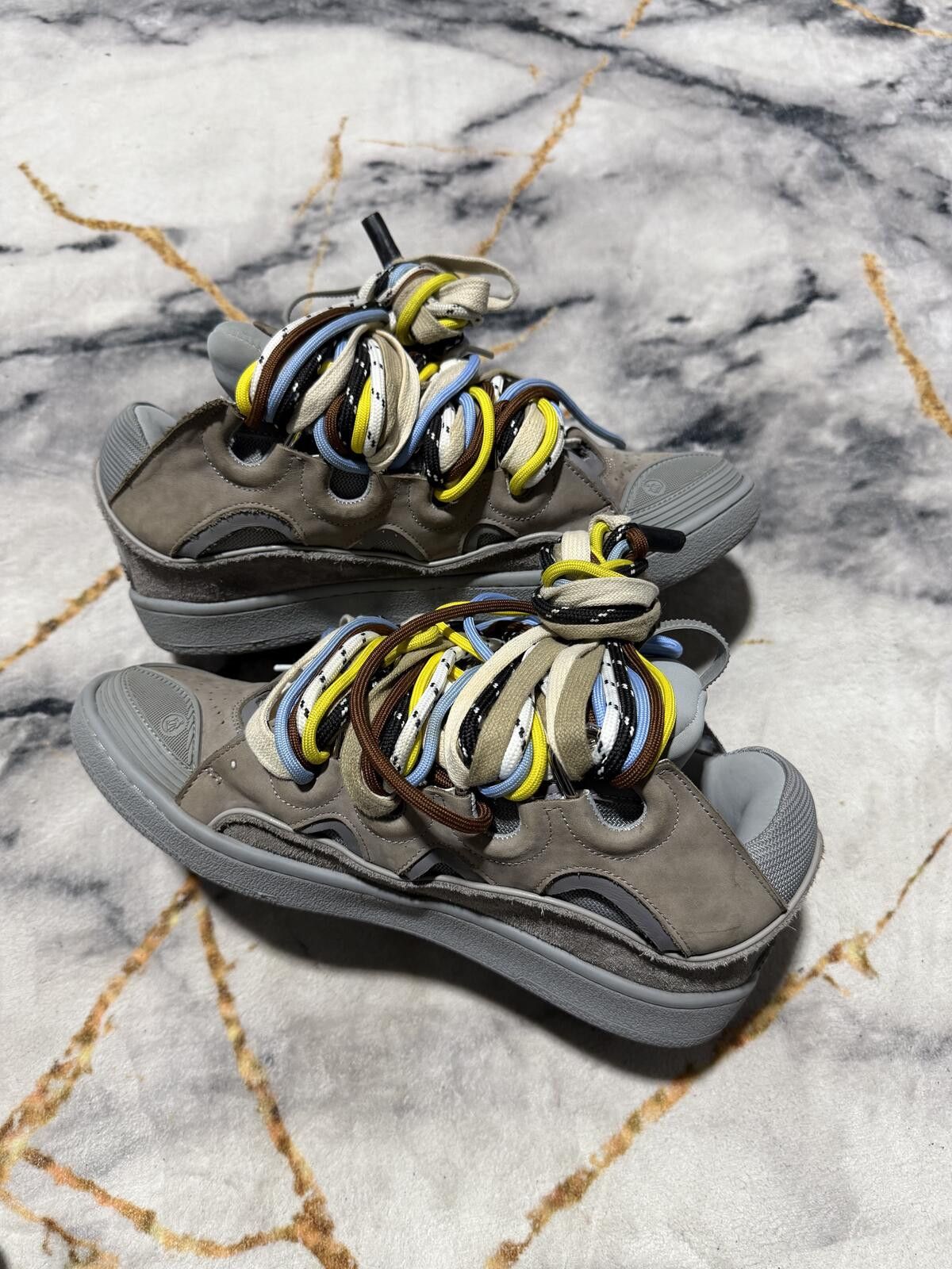 Lanvin Lanvin Curb Grey Multi Laces - Sz 12US Size US 12 / EU 45 - 4 Thumbnail